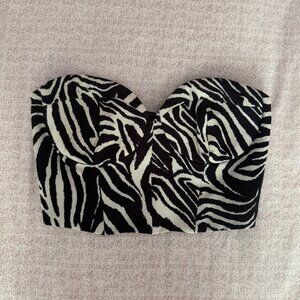 Zara Zebra Corset Top XS